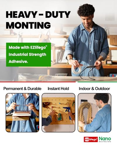 EZlifego Heavy Duty Invisible Bond Nano Double Sided Mounting Tape, 2-Pack