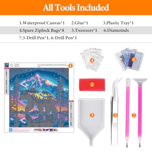 Diamond Art Kits for Adults, Bear DIY 5D Diamond Painting for Beginners - color: BLKJDP17