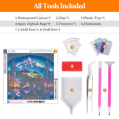 Diamond Art Kits for Adults, Bear DIY 5D Diamond Painting for Beginners - color: BLKJDP17