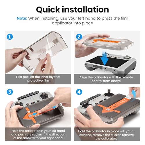 Screen Protector for DJI RC/RC2 Remote Controller, with Auto Alignment Kit