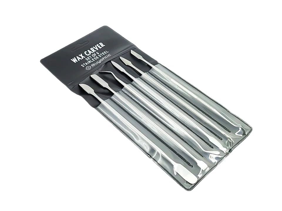 Buyohlic 6 Pc. Stainless Steel Wax Carver Set Double Ended Spatulas/Carvers
