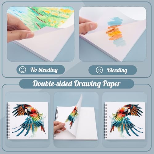 3 Pack Marker Paper Pad, 8.3 × 8.9 in, Double-Sided, 200gsm - size: 8.3×8.9 Inch (3 Pack)