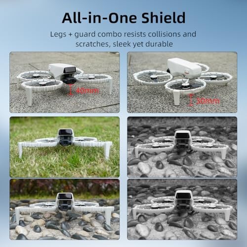 Bumper Guards with Landing Legs for DJI Flip Drone Accessories, Propeller Protetive Cover with Landing Feets Quick-Release Lightweight