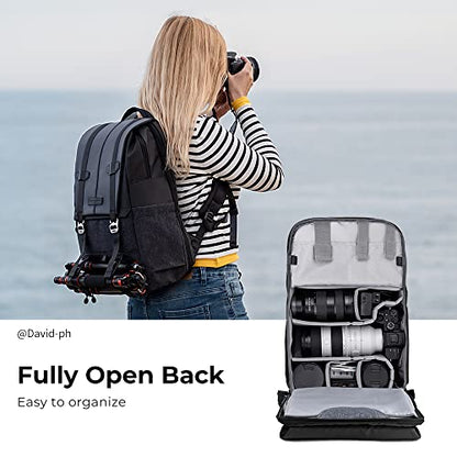 K&F CONCEPT Camera Backpack, 20L Camera Bags for Photographers - color: 01-grey