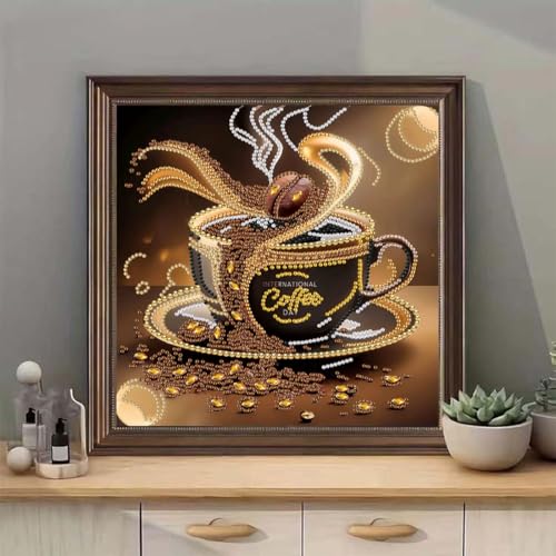 5D Special Shape Diamond Art Kits,Coffee Cup DIY Diamond Painting Kits - color: SH133