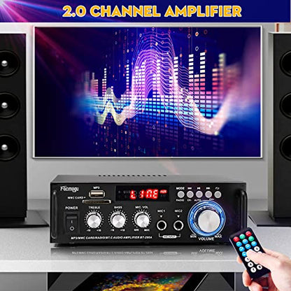 Facmogu 298A 2 Channel Bluetooth 5.0 Audio Amplifier 300W Wireless Amp - style: MAX 300Wx2