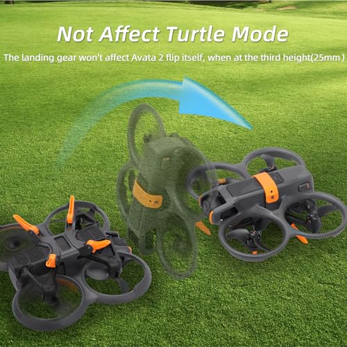 CAPART Foldable Landing Gear for DJI Avata 2 Drone, Quick Release Extension Leg Landing Skids (Grey)