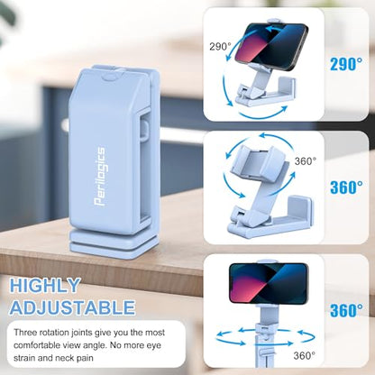 Perilogics Airplane Phone Holder Mount, Plane Travel Essentials (Blue) - color: Blue