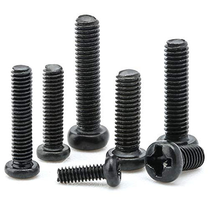 NINDEJIN 650 pcs M1.4 M1.7 M2 M2.5 M3 Round Pan Head Laptop Mini Screw Kit - style: Pan Head