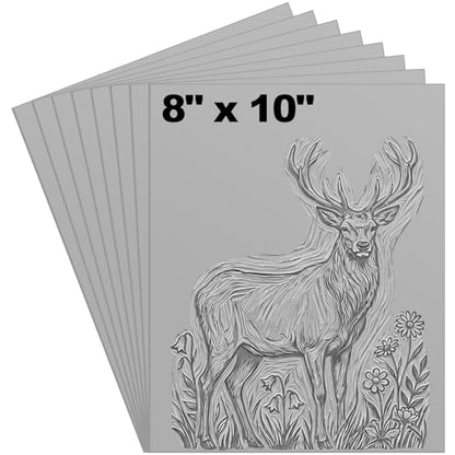 Yeaqee 2 Pcs 8 x 10 Inch Linoleum Blocks for Printmaking, Gray - color: Gray, size: 8 x 10 Inch