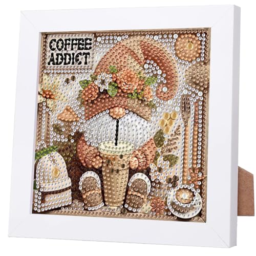 WEMEON Gnome Diamond Art Kits for Kids with Frame 7x7 inch - color: Gnome