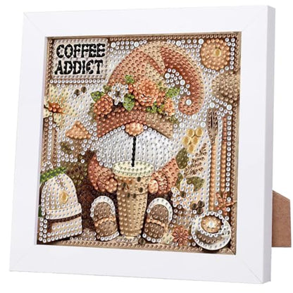 WEMEON Gnome Diamond Art Kits for Kids with Frame 7x7 inch - color: Gnome