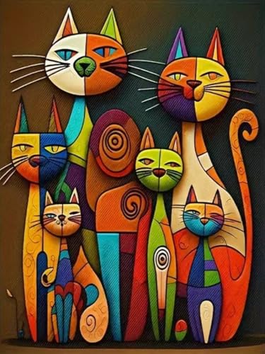 Shouruihua Square Diamond Art Kits, Cat Diamond Painting Kits for Adults - color: Animal (Funny Cat)