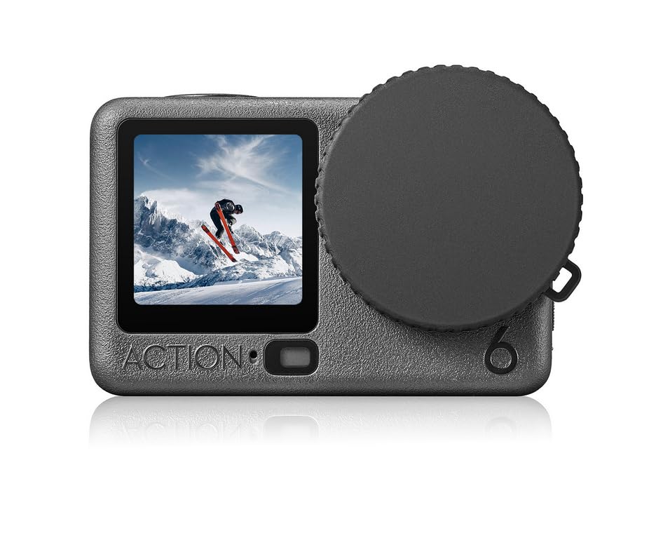 Silicone Lens Cap for DJI Osmo Action 6,Lens Cover from Crack Bumps Dust Scratch When Not Using（2PCS）