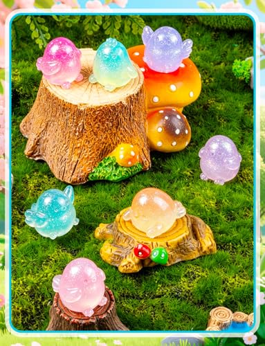 Mini Cute Tit Birds Figurines Silicone Mold (6-Cavity) - color: 1 Pc Tit Birds White