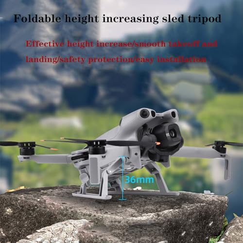 Quick-Release Foldable Landing Gear Extension for DJI Mini 5 Pro, Height Increase Tripod Landing Legs Kit with Anti-Slip Pads, Drone Stabilizer Protective Stand Accessories