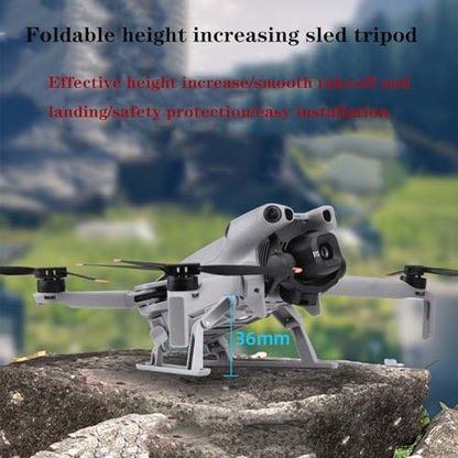 Quick-Release Foldable Landing Gear Extension for DJI Mini 5 Pro, Height Increase Tripod Landing Legs Kit with Anti-Slip Pads, Drone Stabilizer Protective Stand Accessories