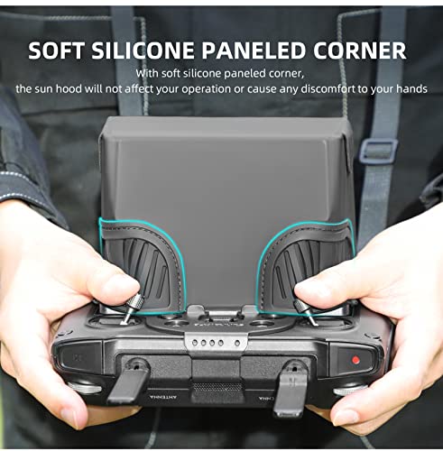 Sunnylife Drone Controller Cover for DJI Mavic 3, Black Sun Hood Sunshade, Drone Accessory