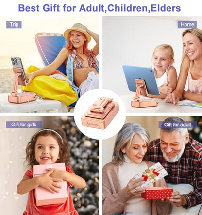 Gifts for Women Girls, Bluetooth Speaker Phone Stand with Charging Function - color: Rose Gold