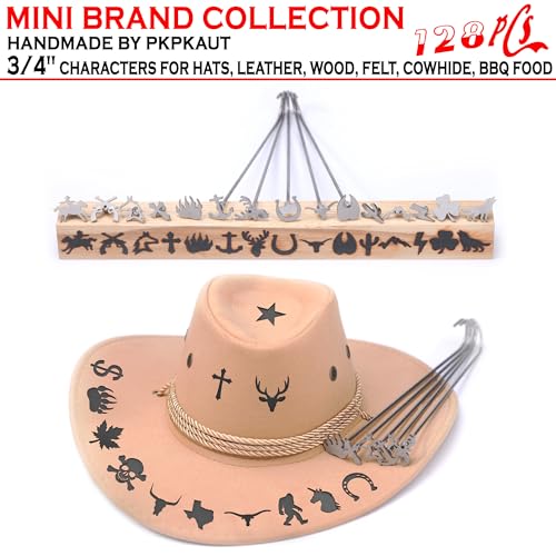 128Pcs 3/4" Custom Branding Iron for Wood, Leather Branding Stamp - size: 128PCS 3/4" Assorted Characters Full Set