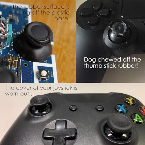 TOMSIN® Replacement Thumbsticks for Xbox One/ PS4 Controllers, Joysticks Repair Kit for Xbox One S (6 Pcs) - size: 6 Pcs