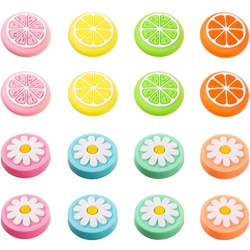 Sumind 16 Pcs Thumb Grip Caps, Joystick Covers, Cute Analog Stick Caps