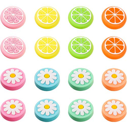 Sumind 16 Pcs Thumb Grip Caps, Joystick Covers, Cute Analog Stick Caps