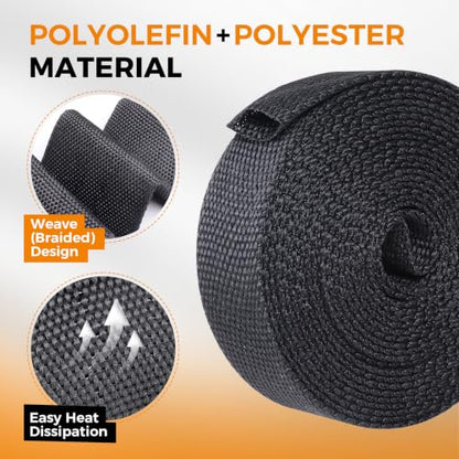 Automotive Heat Shrink Wire Sleeve Cord Protector 1-3/8''-35ft - size: 1-1/8"-35ft