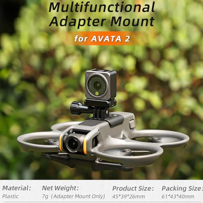 Extension Mount Adapter+ Led Light Kit for DJI Avata 2, Drone Search Light Strobe Light+Camera Mount Bracket for DJI Avata 2 - color: Stand Kit