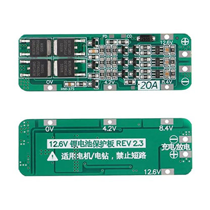 6pcs 3S 20A BMS 18650 Li-ion Lithium Battery Charger Module BMS Protection Board PCB 11.1V 12V 12.6V Module Over-Discharge/Over-Current