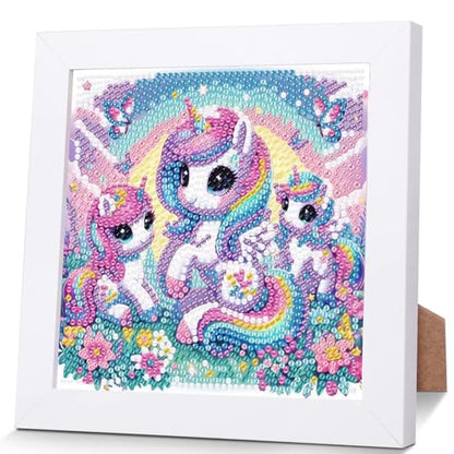 Cartoon Diamond Art Painting Kits for Kids with Frame Ages 4-8-12 (7x7 in) - color: CC110