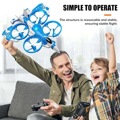 2-in-1 RC Fighter Airplane for Land and Air for Kids Adults 6+