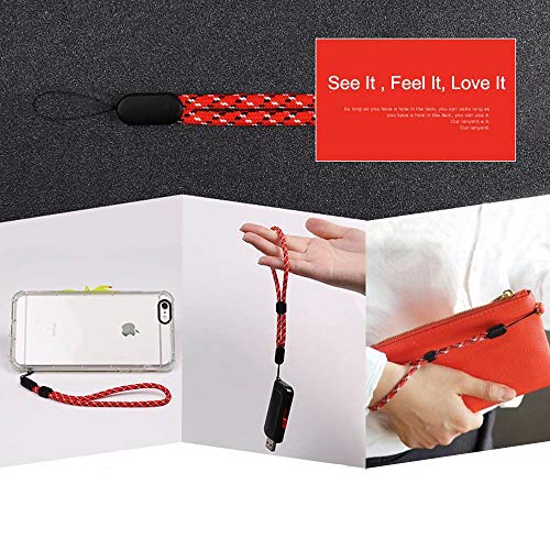 YOUOWO 5Pack Multicolor Wrist Lanyards Button Adjustable Length Lanyard - color: 5 Pack-5 Colors