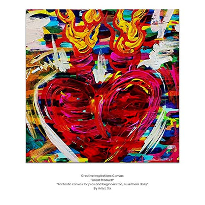 Creative Inspirations 10x10 Stretched Canvas Super Value 5 Packs - Artist Quality, Low Cost Canvas, Cotton Duck, Acid Free, Archival, Accepts All Paints, Double-Primed 10oz, Paintable Edges - size: 10x10"