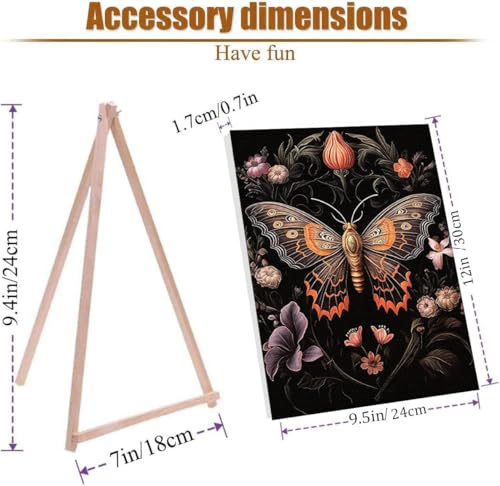 Kaixine 4 Pack Insect Paint by Numbers Kit for Adults Beginner with Framed - color: 4 Paint by Number-0609-5