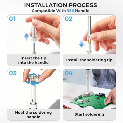 Joystick Soldering Iron Tip Set,Made of Copper with C245丨900M Soldering Tip Adapter, for P4 P5 xbox Switch Controller Repair,Desoldering Tip Precision Alignment - size: 3