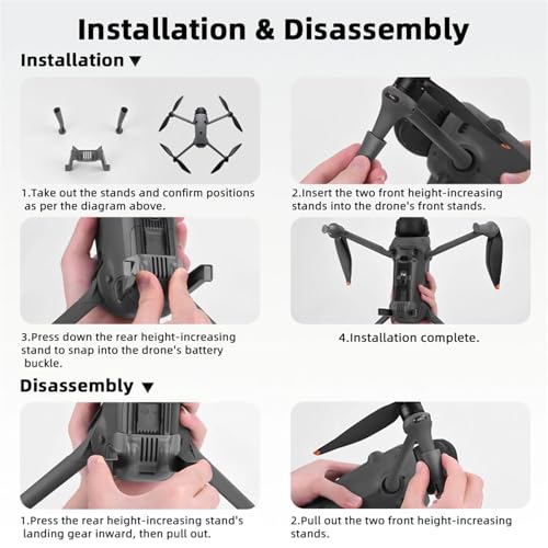 Landing Gear for DJI Mavic 4 Pro Drone, Mavic 4 Pro Aircraft Landing Gear