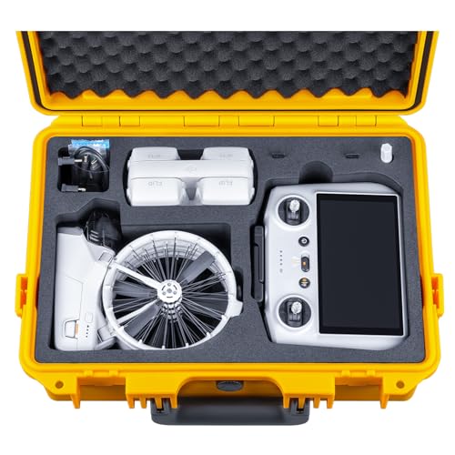 Lykus Titan FP110 Waterproof Hard Case for DJI Flip and DJI RC 2/RC-N3 - color: Yellow