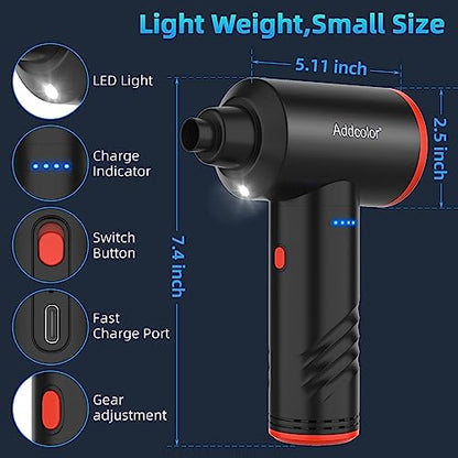 Compressed Air Duster 6000mAh Battery - Electric Air Duster
