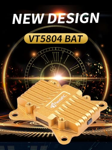 PandaRC VT5804 BAT 5.8GHz FPV VTX 0mW/25mW/400mW/800mW/1500mW/2500mW switchable with M3 and M2 Mounting hole transmitter for Long-Distance FPV Racing Drone quad(38mm×36.5mm×7.2mm)