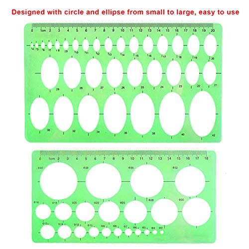 SIQUK 9 Pieces Drawings Templates French Curve Geometric Templates