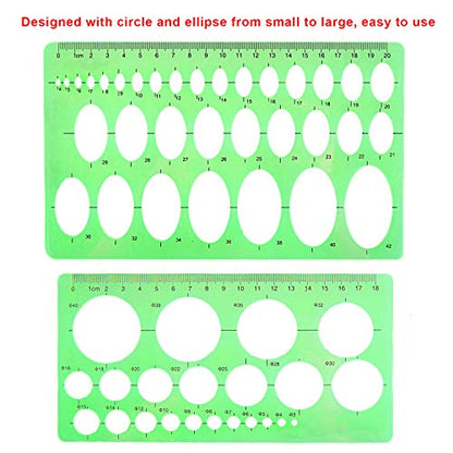 SIQUK 9 Pieces Drawings Templates French Curve Geometric Templates