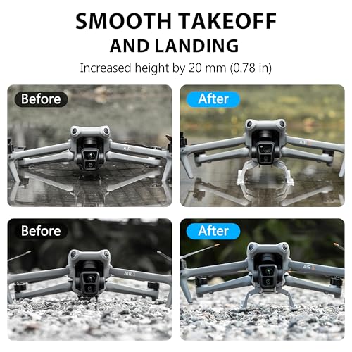 STARTRC PHOTO Landing Gear for DJI Air 3/3S Accessories, Foldable Extended Quick Release Drone Protector for DJI Air 3/3S Fly More Combo