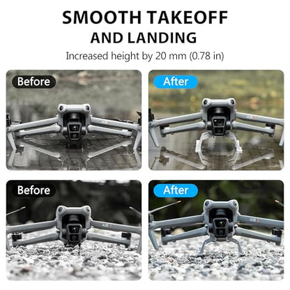 STARTRC PHOTO Landing Gear for DJI Air 3/3S Accessories, Foldable Extended Quick Release Drone Protector for DJI Air 3/3S Fly More Combo