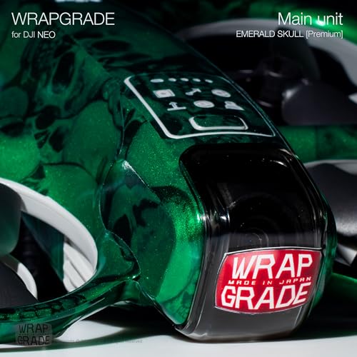 WRAPGRADE Skin Sticker Compatible with DJI NEO Full Wrap (Emerald Skull) - color: EMERALD SKULL