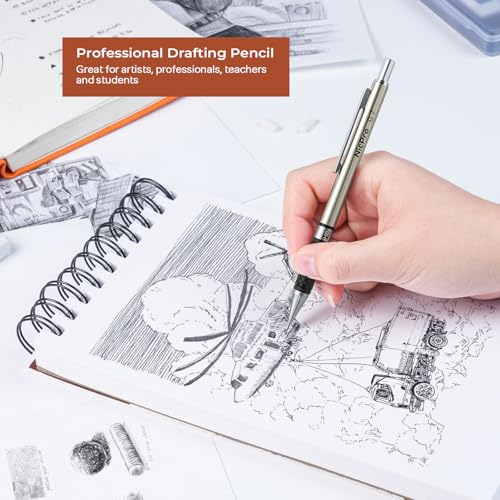 Nicpro 0.7 mm Art Mechanical Pencils Set in Storage Case, 6 PCS - style: 6 Pack (0.7mm)
