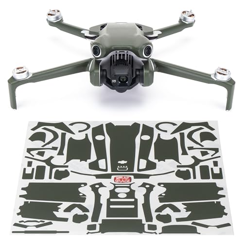 WRAPGRADE Skin Stickers Compatible with DJI Mini 4 Pro | Full Wrap (Army Green) - color: Army Green