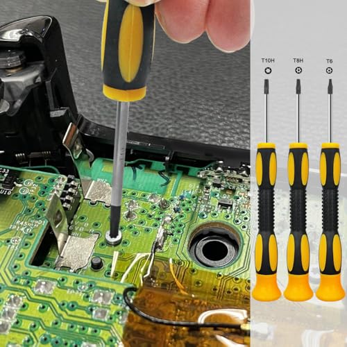 DLAND 19 Pcs Joysticks Replacement Parts Kit Compatible with Xbox One Controllers, Include Bumper Buttons, Replacement Thumbsticks, Hat Silicone, brush, Hat Covers with Repair Screwdriver Kit