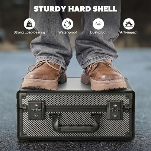 Graded Card Storage Box, TSA Lock 3-Row Travel Case for PSA - size: medium