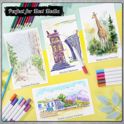 Marker Paper Pad 5.5 × 8.5 in, 50 Sheets, Spiral Bound, 120gsm - size: 5.5×8.5 Inch (50 Sheets )
